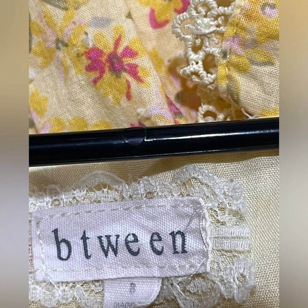 BTWEEN Yellow Floral Ruffle BUTTON UP FRONT KIDS Sundress GIRLS SIZE 8